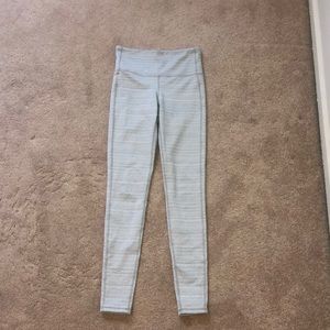 White/Gray Athleta Leggings